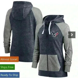 NWT Nike | Houston Texans Marled Gray and Blue Full Zip Jacket | Sz M